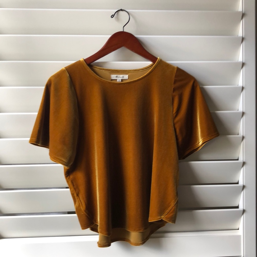 Madewell Velvet Butterfly Top